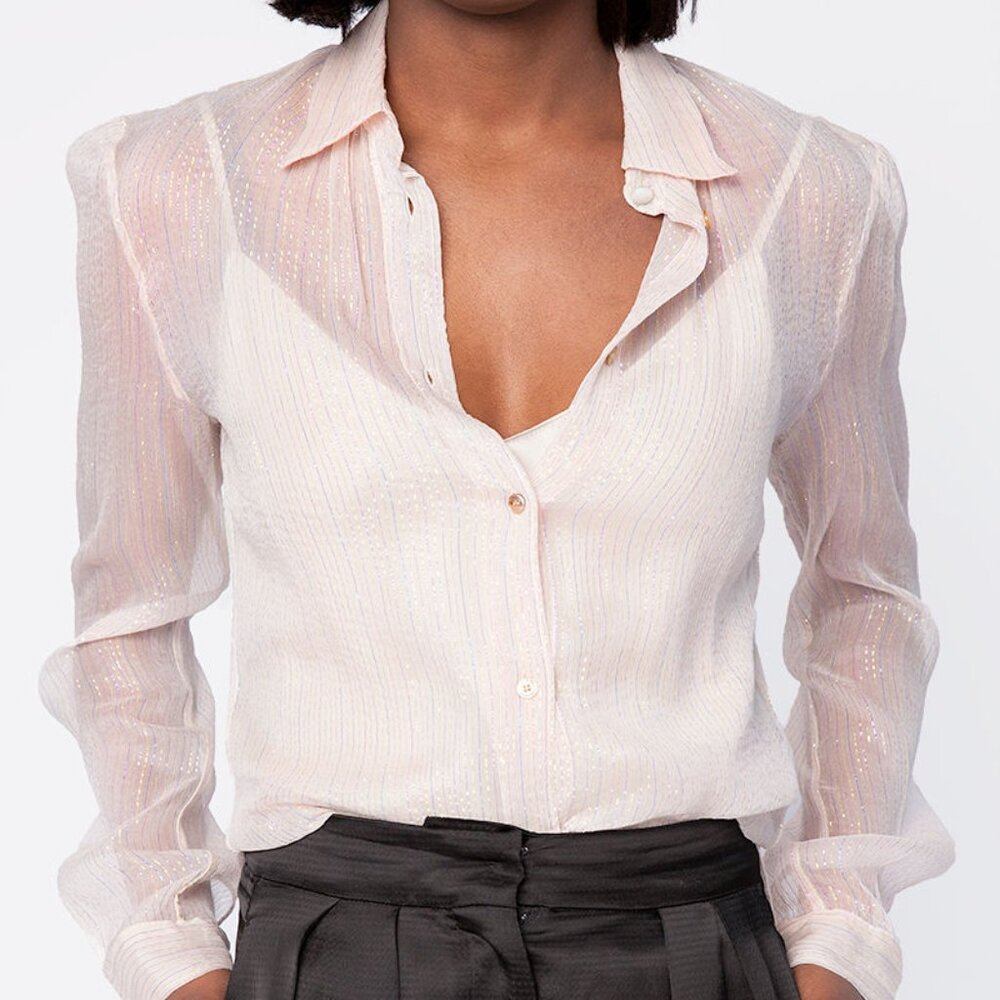 FORTE FORTE Georgette Shirt in Beige